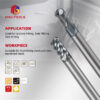 Solid Carbide End Mill for High Hardness Steel (HRC60+) 2