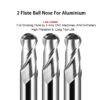2 Flute Ball Nose End Mill For Aluminum