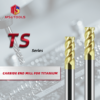 Stainless Steel Titanium Alloy 4 Flute Corner Radiused End Mill